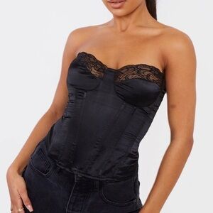 Black lace corset